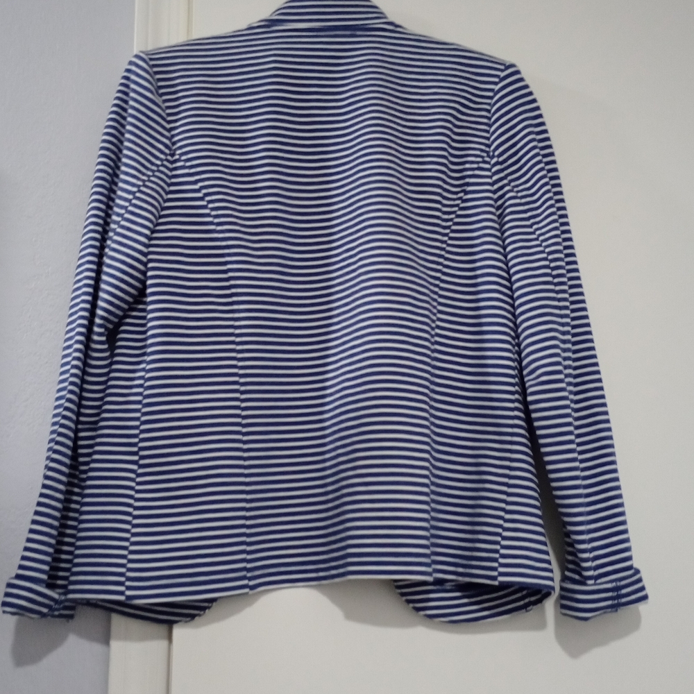 Tommy Hilfiger Blue and White Striped Blazer - Picture 3 of 8